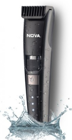 NOVA NHT 1058 Waterproof Trimmer 200 min  Runtime 40 Length Settings(Grey)