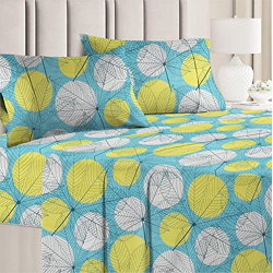 BSB HOME 3D Printed 144 TC Microfiber Double Bedsheet with 2 King Size Pillow Covers (Maroon, White and Yellow Checks, 90X90 Inches)