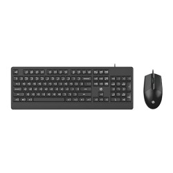 (Refurbished) HP KM 180 Wired Keyboard and Mouse Combo/ 1200 dpi/Keyboard Key Life 10 Million/Mouse Key Life 1 Million/