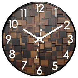 Zoliva Wall Clock 12  Silent Quartz Decorative Latest Wall Clock Non-Ticking Classic Clock Battery Operated Round Easy to Read for Room/Home/Kitchen/Bedroom/Office/School (Brown)
