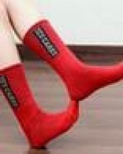 Knitted Mid-Calf Length Socks