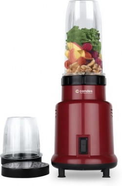Candes Hector Nutri Blender 400 Juicer Mixer Grinder (2 Jars, Cherry Black)