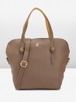 Baggit Solid PU Structured Handheld Bag