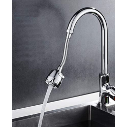 Styxon Sink Faucet Sprayer Attachment 360 Rotatable Kitchen Tap Extender Head Replacement Anti-Splash Faucet Nozzle Head with Hose and Universal Connector, 2 Mode, 19 X 4.9 X 2.2 CM, Silver