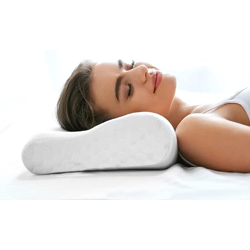 Status Contract Memory Foam Pillows|Standard Size Orthopedic Grade Pillow for Neck Pain Relief | Cooling Gel Pillow | Comfortable Deep Sleep Pillow | Best Pillows for Sleeping|Neck Pain Pillow (White)