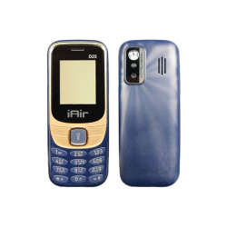 IAIR D25 Dual Sim Keypad Phone | 2800 mAH Battery & Big 1.77 Inch Display | Big Torch Light | Wireless FM & Rear Camera | Auto Call Recording | Dual Sim Support | 32 MB Ram & Storage (Blue)