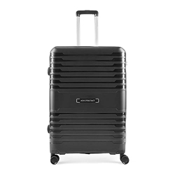 Aristocrat Harbour 66 Cms Medium Check-in Plastic Hard Sided 8 Wheels 360 Degree Rotation Luggage- Suitcase, Black