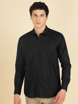 MONTREZ Spread Collar Cotton Casual Shirt