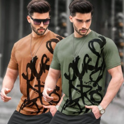 TRIPR Printed Men Round Neck T-Shirt