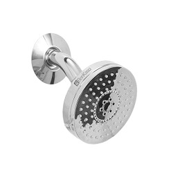 BonKaso SH-2061 ABS 10 cm Shower Head for bathroom, Chrome Finish (Pack of 1)