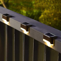 Globex Illuminate Your Outdoor Solar Deck Lights: Solar Waterproof LED ABS Solar Lights for Outdoor Stairs, Step Light