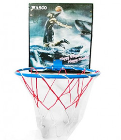 Wasco Ringmedeum Backboard Basketball Ring Diameter 26 Cm with Netball, Size 4, Multicolor