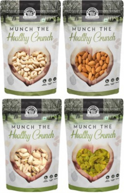 WONDERLAND Daily Needs Dry Fruits Combo Pack 1 Kg (Almonds 250g, Cashews 250gm, Pistachios 250g, Raisins 250g) Almonds, Cashews, Pistachios, Raisins(4 x 0.25 kg)