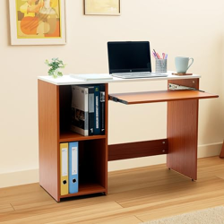 Green Soul Murray Engineered Wood Study Table (Natural Teak) | Computer Desk, Office Table for Students, Adults, Professionals | 1 Drawer & 2 Shelves |3 Years Warranty| Installation Provided