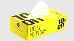 10on Lite Soft Facial Tissue Box - 2 Ply Napkins,100 Pulls - 18x20 cms