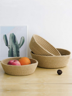 HABERE INDIA Set of 3 Jute Storage Basket
