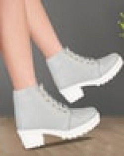 Women Ankle Length Boots with Lace Fastening