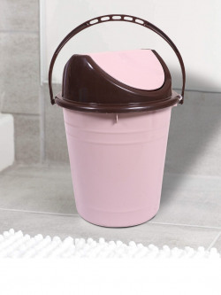 Kuber Industries Pink Dustbin with Swinging Lid 10 L