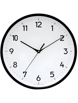 masstone Black & White Contemporary Wall Clock