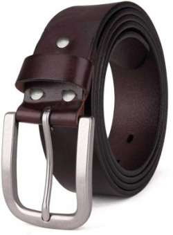 METRONAUT Men Formal, Casual, Party, Evening Brown Artificial Leather, Texas Leatherite Belt
