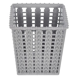 Kuber Industries Square Shape M 5 Multipurpose Plastic Holder/Organizer/Stand for Kitchen, Bathroom, Office Use (Grey)-46KKM0209, Standard