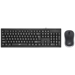 Ant Value FKAPU03 1000 DPI Wireless Mouse - Black, Silver Fkbri01 Wired USB Multi-Device Keyboard (Black)