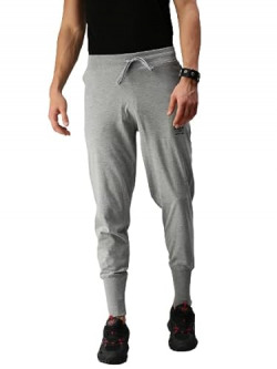 ONN Men's Grey Melange Supreme Cotton Rich Fabric Track Pant (Size : Medium)