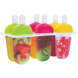 Primelife Ice Candy Maker Tray Plastic Reusable Popsicle Molds Ice Pop Makers Ice Pop Molds Kulfi Maker Mould, Plastic Candy Maker Kids Ice Cream Tray Holder - Multicolor (Candy)