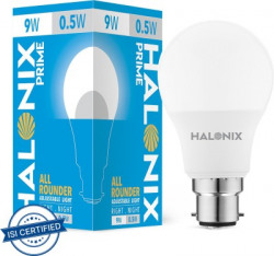 HALONIX 9 W, 0.5 W Round B22 LED Bulb(White)