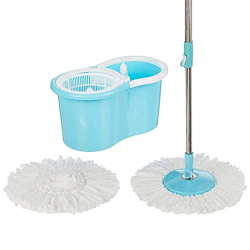 Raxon Innovation Stainless Steel Microfiber Floor Cleaning Mop with Removable Washable Cleaning Pad and Integrated Water Mechanism,mop for Cleaning Floor(Multicolour) (Spin Mop)