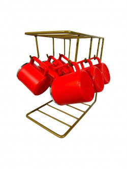 Kuber Industries Cup Stand With 6 Hooks