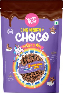 Yogabar No Maida Choco Moons and Stars Cereal 345g | 7 Wholegrains, Millets and Dals Pouch(345 g)