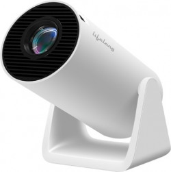 Lifelong LightBeam (2500 lm / 1 Speaker) Portable Android 720p HD Native with 4K, Upto 120-inch Display, Inbuilt Speaker, Bluetooth, Wi-Fi, Smart Apps Support like Netflix, Prime, Yotube Smart Home Projector(White)