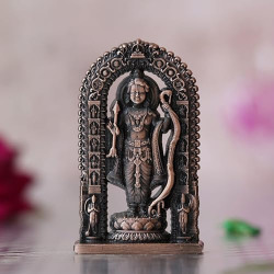 Webelkart Premium Ram Lalla Statue for Car Dashbord and Home Decor | Ram Lalla Idol Ayodhya Shree Ram Murti Showpiece (2.75  Inches-Resin) (Copper)
