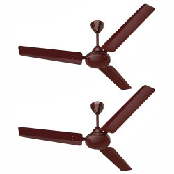 Havells 1200mm Mozel ES Ceiling Fan | Best in class base fan, High Air Delivery, Energy Saving, 100% Pure Copper Motor | 2 Year Warranty | (Pack of 2, Brown)