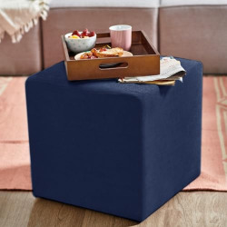 FURNY Layra Pouf in Fabric (Blue)