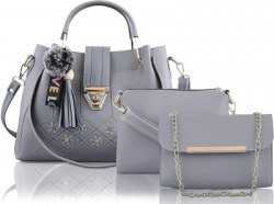Fargo Women Grey Hand-held Bag(Pack of: 3)