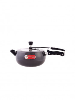 Wonderchef Taurus Black Hard Anodized Inner Lid Pressure Cooker 5L