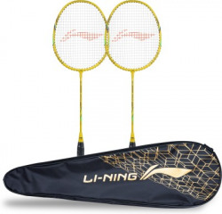 LI-NING XP 2020 Badminton Racket Pack of 2 + 1 Full Cover (Yellow) Yellow Strung Badminton Racquet(Pack of: 3, 95 g)