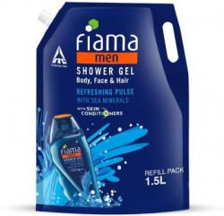 FIAMA Men Shower Gel  Body Wash Pouch(1.5 L)