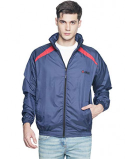 OJASS Polyester Men's Regular Jacket Blue Navy, Red XL