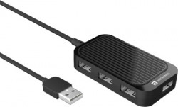 Portronics Mport 4D MPORT4D, POR 1634 USB Hub(Black)