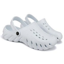 Bersache Comfortable Stylish Fashionable Clogs for Men (White, 8)