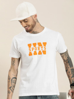 HERE&NOW Typography Printed Pure Cotton T-shirt