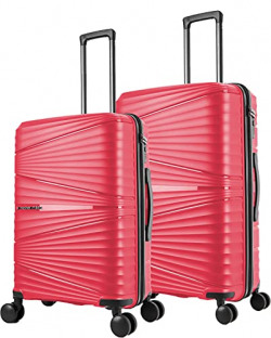 Nasher Miles Mumbai Hard-Sided Polypropylene Luggage Set of 2 Red Trolley Bags (55 & 65 cm)