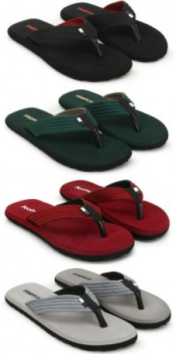 Footup Men 4 Pairs|EVA|Ultralightweight|Premium|Comfort|All Seasons Trendy|Slippers for Men Slippers(Multicolor 8)