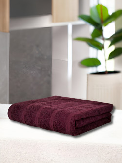eurospa Burgundy Cotton 300 GSM Towel Set