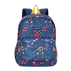 Lavie Sport Radiant 18L Printed Casual Backpack |School Bag for Girls (Navy)