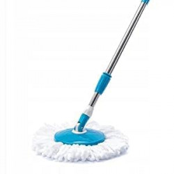 Spin Mop Stick Rod with 1 Microfiber Refill | Standing Magic Pocha with Easy Grip Handle for Floor Cleaning Supplies Product for Home, Office