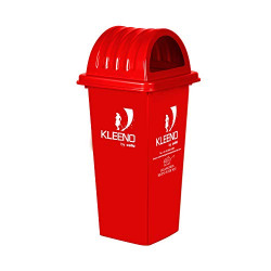 Cello Kleeno Dome Lid Plastic Garbage Dustbin Bucket 60 LTR - Red